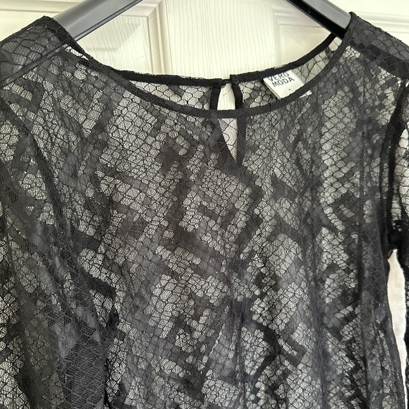 Vero Moda Lace Top, Black, Medium - Picture 3 of 5